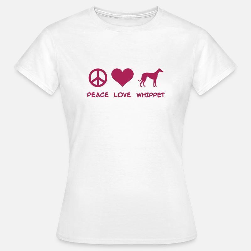 Whippet - Frauen T-Shirt - Weiß