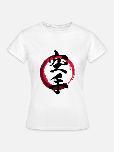 Karate - Kalligraphie - Frauen T-Shirt - Weiß