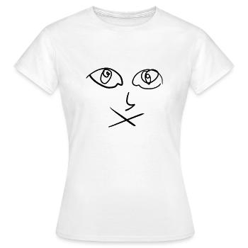 mundtot mund - Frauen T-Shirt - Weiß - Vorne - AI Model Female 172 dark (172cm)