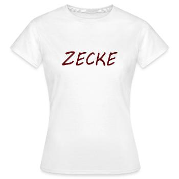 ZECKE - Frauen T-Shirt - Weiß - Vorne - AI Model Female 172 dark (172cm)