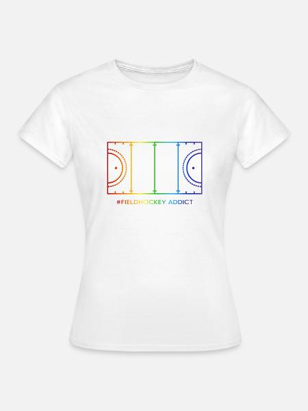Hockey Hockey Veld Hockey Veld Hockey Veld - Vrouwen T-shirt - wit