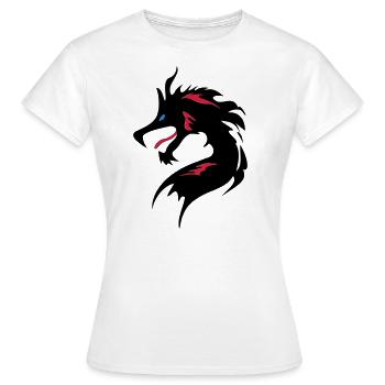 OolCool Dragon Head-I Love Dragon- 龍 - Frauen T-Shirt - Weiß - Vorne - AI Model Female 172 dark (172cm)