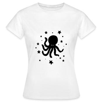 Oktopus Krake Zootier Meereswesen Tentakel - Frauen T-Shirt - Weiß - Vorne - AI Model Female 172 dark (172cm)