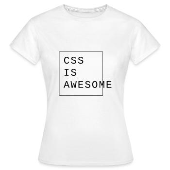 css est génial webdesign - T-shirt Femme - blanc - Devant - AI Model Female 172 dark (172cm)
