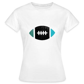 Rugby Rugby ballon pour les vrais joueurs de rugby - T-shirt Femme - blanc - Devant - AI Model Female 172 dark (172cm)