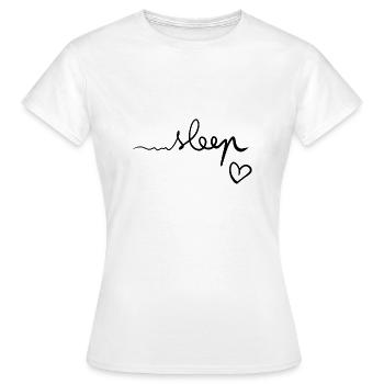 cœur de sommeil - T-shirt Femme - blanc - Devant - AI Model Female 172 dark (172cm)