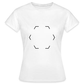 Hexagone pointillé - T-shirt Femme - blanc - Devant - AI Model Female 172 dark (172cm)