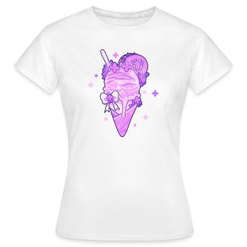 Crème glacée lilas - T-shirt Femme - blanc - Devant - AI Model Female 172 dark (172cm)