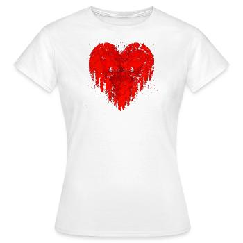 Heart wound zombie vampire blood - Women's T-Shirt - white - Front - AI Model Female 172 dark (172cm)