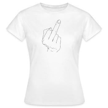 Wichser Mittelfinger fuck you - Frauen T-Shirt - Weiß - Vorne - AI Model Female 172 dark (172cm)