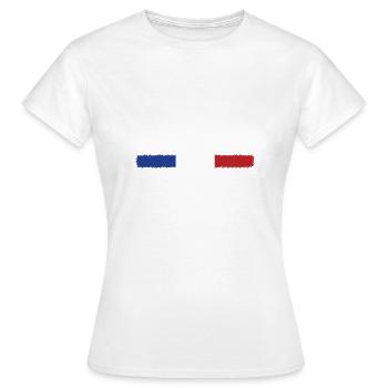 France - T-shirt Femme - blanc - Devant - AI Model Female 172 dark (172cm)