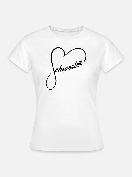 Schwesterherz - Frauen T-Shirt - Weiß