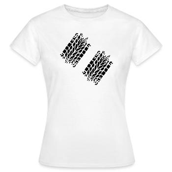 Reifen - Frauen T-Shirt - Weiß - Vorne - AI Model Female 172 dark (172cm)