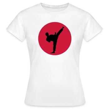 Kampfsport, Kick - Frauen T-Shirt - Weiß - Vorne - AI Model Female 172 dark (172cm)