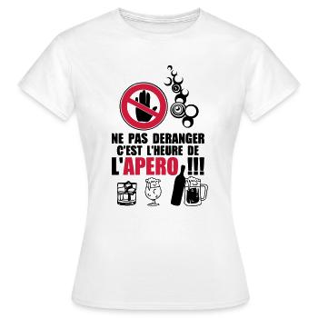 not disturb time apero2 - Women's T-Shirt - white - Front - AI Model Female 172 dark (172cm)