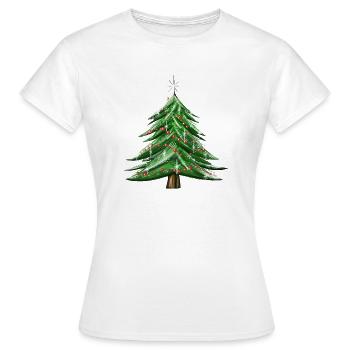 Sapin de Noël - T-shirt Femme - blanc - Devant - AI Model Female 172 dark (172cm)