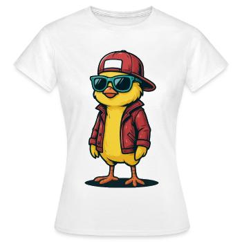 Streetstyle-Küken - Frauen T-Shirt - Weiß - Vorne - AI Model Female 172 dark (172cm)