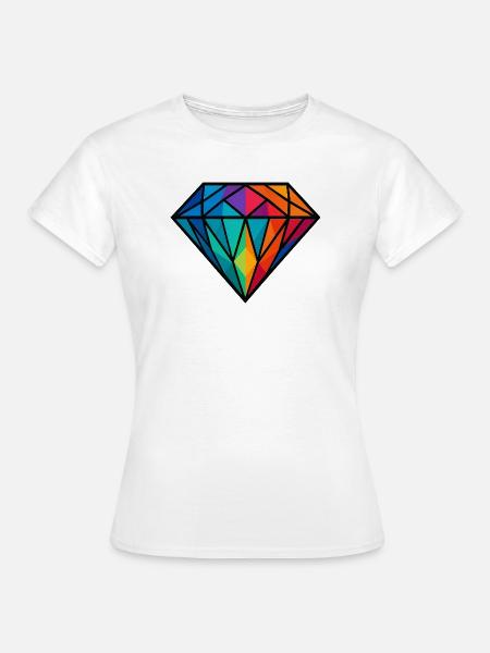 Diamant - Frauen T-Shirt - Weiß