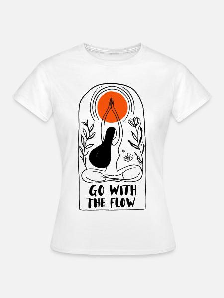 Go with the flow - Frauen T-Shirt - Weiß