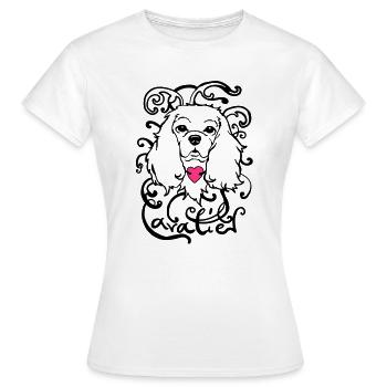 Cavalier King Charles Spaniel ornamental - Frauen T-Shirt - Weiß - Vorne - AI Model Female 172 dark (172cm)