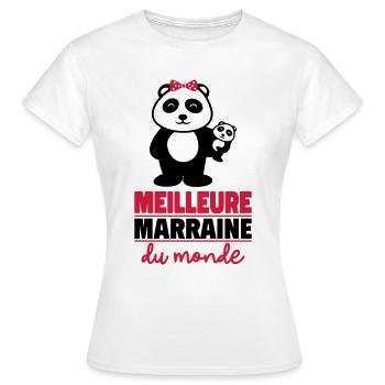 meilleure marraine du monde - T-shirt Femme - blanc - Devant - AI Model Female 172 dark (172cm)