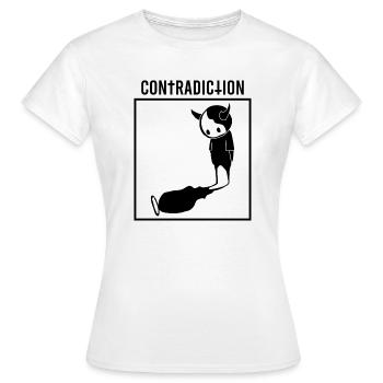 Contradiction Graphique - T-shirt Femme - blanc - Devant - AI Model Female 172 dark (172cm)