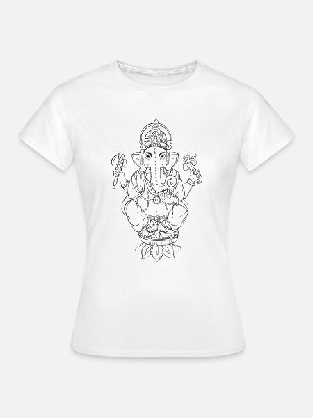 Ganesha (für helle Farben) - Frauen T-Shirt - Weiß