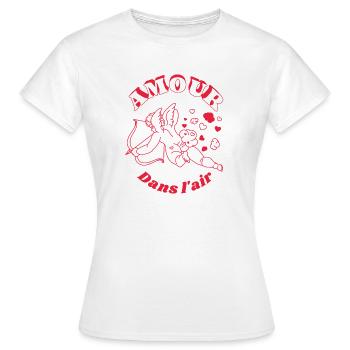Cupidon Farceur – Humour Anti-Saint-Valentin - T-shirt Femme - blanc - Devant - AI Model Female 172 dark (172cm)