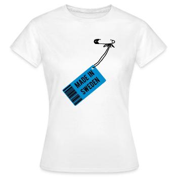 Fabriqué en Suède - T-shirt Femme - blanc - Devant - AI Model Female 172 dark (172cm)