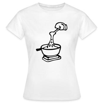 fondue spécialité culinaire suisse - T-shirt Femme - blanc - Devant - AI Model Female 172 dark (172cm)