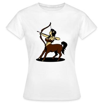 Fille de Centaure Sagittaire horoscope Amazon - T-shirt Femme - blanc - Devant - AI Model Female 172 dark (172cm)