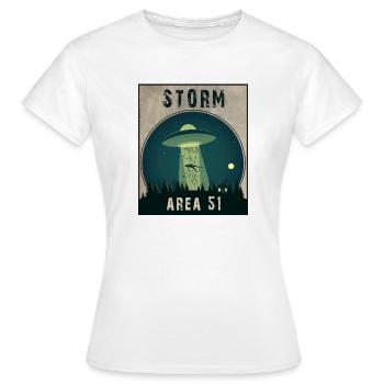 Zone 51 - T-shirt Femme - blanc - Devant - AI Model Female 172 dark (172cm)
