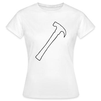 hammer - Frauen T-Shirt - Weiß - Vorne - AI Model Female 172 dark (172cm)