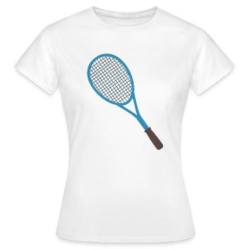 Raquette de tennis - T-shirt Femme - blanc - Devant - AI Model Female 172 dark (172cm)