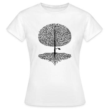 Laubbaum Krone Äste Wald Eichen Buchen Natur Klima - Frauen T-Shirt - Weiß - Vorne - AI Model Female 172 dark (172cm)