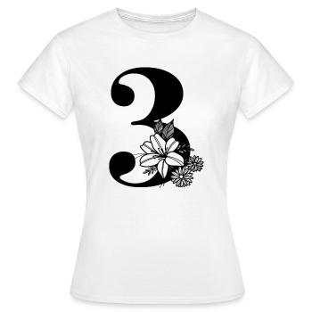 Numéro 3 - T-shirt Femme - blanc - Devant - AI Model Female 172 dark (172cm)