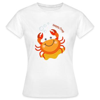 Glückliche Krabbe - Frauen T-Shirt - Weiß - Vorne - AI Model Female 172 dark (172cm)