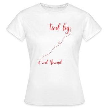 Red thread - Women's T-Shirt - white - Front - AI Model Female 172 dark (172cm)