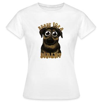 Prêt pour une promenade ? - T-shirt Femme - blanc - Devant - AI Model Female 172 dark (172cm)