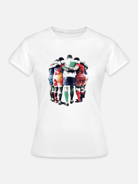 Rubgy-Spieler - Frauen T-Shirt - Weiß
