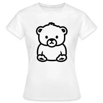 Ours en peluche - T-shirt Femme - blanc - Devant - AI Model Female 172 dark (172cm)