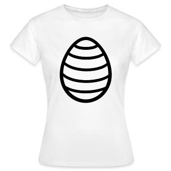 Oeuf de Pâques - T-shirt Femme - blanc - Devant - AI Model Female 172 dark (172cm)