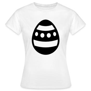 Ei - Frauen T-Shirt - Weiß - Vorne - AI Model Female 172 dark (172cm)