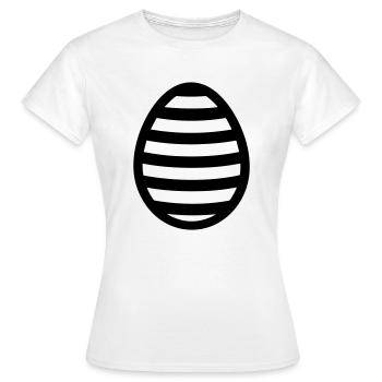 Ei - Frauen T-Shirt - Weiß - Vorne - AI Model Female 172 dark (172cm)