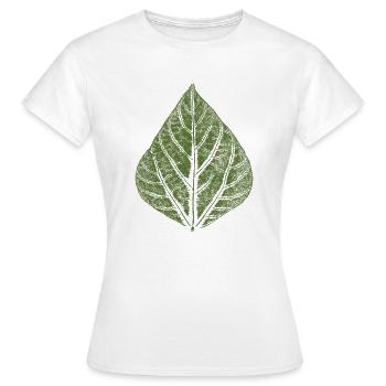 Haricot feuille - T-shirt Femme - blanc - Devant - AI Model Female 172 dark (172cm)