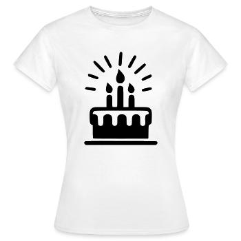 Cake - Women's T-Shirt - white - Front - AI Model Female 172 dark (172cm)