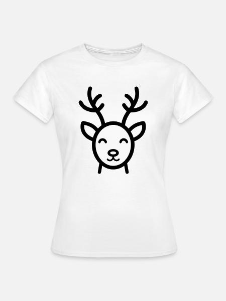 Rentier - Frauen T-Shirt - Weiß