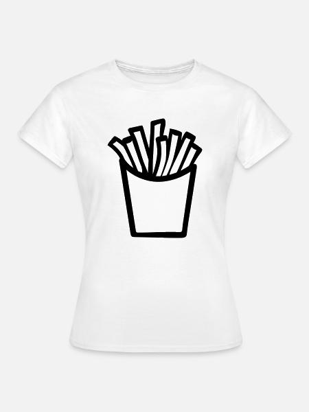 Pommes frites - Frauen T-Shirt - Weiß