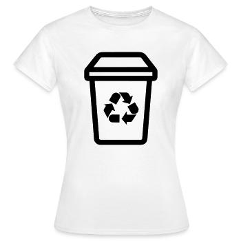 poubelle - T-shirt Femme - blanc - Devant - AI Model Female 172 dark (172cm)