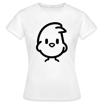 poussin - T-shirt Femme - blanc - Devant - AI Model Female 172 dark (172cm)